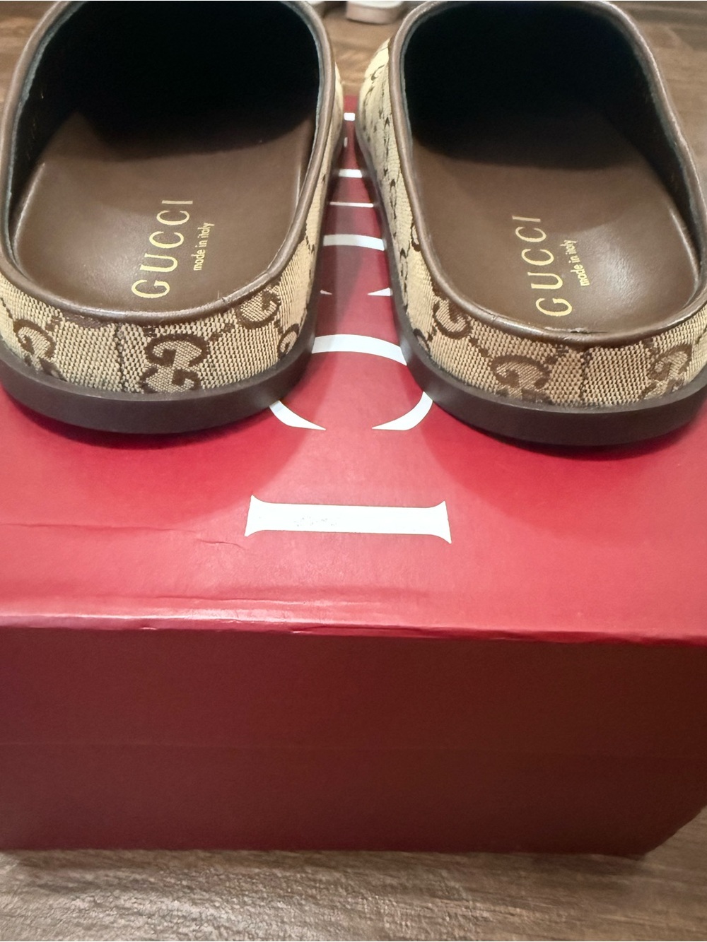 Gucci Women Beige GG Canvas Horsebit Clogs Mules - Picture 4 of 6